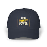 Classic Dad Cap – God Money Power Gold Foil "Got Money Problems" Embroidered Baseball Hat