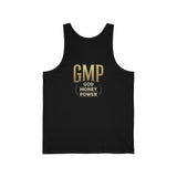 GMP (God Money Power) Gold Logo Tank Top — Inspirational Faith & Hustle Sleeveless Shirt