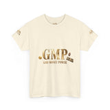 GMP "God Money Power" Tee - Gold Logo Graphic T-Shirt