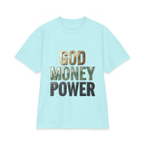 God Money Power T‑Shirt — Bold Faith & Hustle Graphic Tee