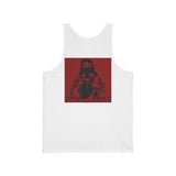 Religious Icon Masked Madonna Tank Top — Red Gothic Sacred Heart Graphic