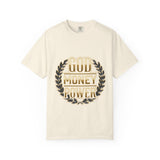 God Money Power T-Shirt — Bold Gold Laurel Graphic Tee