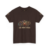 GMP "God Manly Power" Graphic Tee — Bold Logo Cotton Shirt
