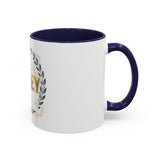 Coffee Mug — 'God Money Power' Laurel Accent Ceramic Mug (11/15oz)