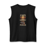 God Money Power Muscle Tank — Bold Faith & Hustle Graphic Tank Top