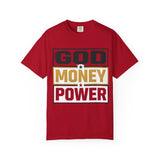 God Money Power Graphic T-Shirt — Bold Statement Tee