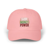 God Money Power- Dad Cap — Embroidered Fist Hat