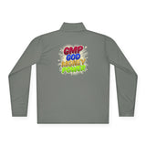 Quarter-Zip Pullover — "GMP God Money Power" Colorful Graphic