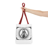 Tote Bag — "God Money Power" Retro Saint Graphic Tote