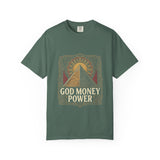 God Money Power Pyramid Tee — Spiritual Wealth Graphic T‑Shirt