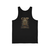 GMP Gold Throne Tank Top — Luxe Mythic Graphic Jersey Tank