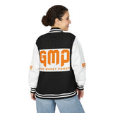 Letterman Jacket — "GMP (God Money Power)" Red & White Varsity Jacket