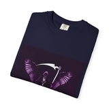 Angel Of Death- T-Shirt — Gothic Angel Wings Graphic Tee (Purple Reaper Design)