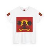 Surf Saint T‑Shirt — Vintage Palm Beach Vibes ("Our Savior Protects" Banner)