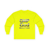 Long Sleeve Tee — GMP God "Money Power" Metallic Logo