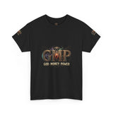 GMP "God Manly Power" Graphic Tee — Bold Logo Cotton Shirt