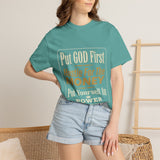 Put GOD First Hustle For The MONEY Graphic T-Shirt