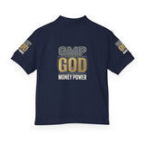 Youth Polo Shirt – GMP GOD Money Power Graphic