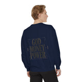 Sweatshirt — GOD MONEY POWER Bold Graphic Crewneck
