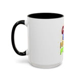 GMP God Money Power Accent Coffee Mug — Colorful Motivational Tea Cup (11/15 oz)