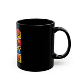 God Money Power Comic-Style Black Coffee Mug (11oz/15oz)
