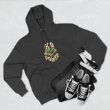 God Power Hoodie — Retro 3D Faith Graphic Fleece Hoodie