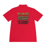 Faith & Hustle Polo — "Put God First, Hustle for the Money, Put Yourself in Power" Sport Shirt