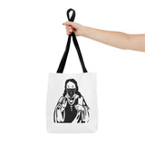 Tote Bag — Saint Icon Graphic Tote with Face Mask (Stencil Black)