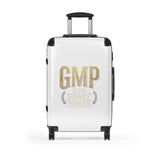 Carry-On Suitcase — "GMP (God Money Power)" Gold Monogram Travel Luggage