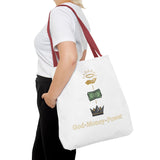 God • Money • Power Tote Bag — Faith-Inspired Money Crown Design
