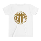 GMP Circle Youth Tee — “God Money Power” Gold Logo Kids T-Shirt