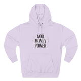 God Money Power Hoodie — Minimalist Inspirational Graphic Hoodie