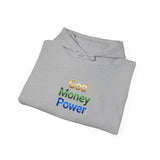 God Money Power Hoodie — Inspirational Rainbow Text Pullover