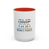 GMP GOD Money Power Accent Coffee Mug — Metallic Text 11/15oz