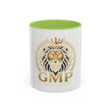 Lion Crest Accent Coffee Mug — GMP Logo Gold Shield
