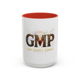 GMP 'God Money Power' Accent Coffee Mug — 11/15 oz Inspirational Ceramic
