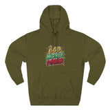 God Money Power Hoodie — Graphic Fleece Pullover with Crown Logo
