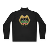Quarter-Zip Pullover — "GMP God Money Power" Laurel Logo