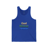 God Money Power Tank Top — Inspirational Rainbow Text Tank