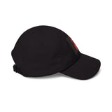 Dad Cap — Retro Red Neon Skull Embroidery