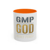 GMP GOD Money Power Accent Coffee Mug — Motivational Office Gift (11/15oz)