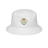 Embroidered "God Is Good" Bucket Hat — Floral Crest Casual Sun Hat