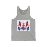 Patriotic 'God, Money, Power' Tank Top — American Flag Angel Graphic