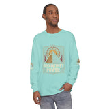 Long Sleeve T-Shirt — 'God Money Power' Pyramid Graphic