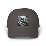 Angel Of Death Classic Dad Cap — Vintage Floral Skull Embroidered Baseball Hat