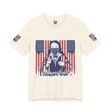 God Money Power Tee — Patriotic Bandana Saint Graphic T-Shirt