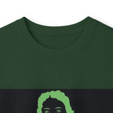 Long Sleeve Tee — Neon Green 'God Money Power' Graphic
