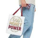 God Money Power- Tote Bag – Inspirational Faith & Prosperity Canvas Tote