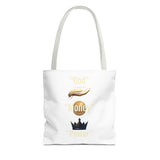Inspirational 'God, Money, Power' Graphic Tote Bag