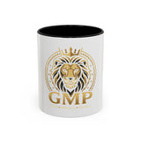 Lion Crest Accent Coffee Mug — GMP Logo Gold Shield